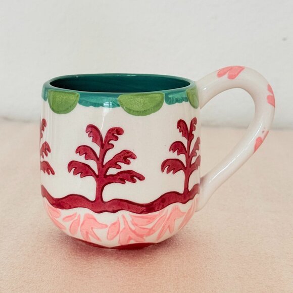 🪸Anthropologie🪸Vintage Agata Mug Handpainted Glazed Coffee Mug/Tea Cup 12 oz - Picture 2 of 8